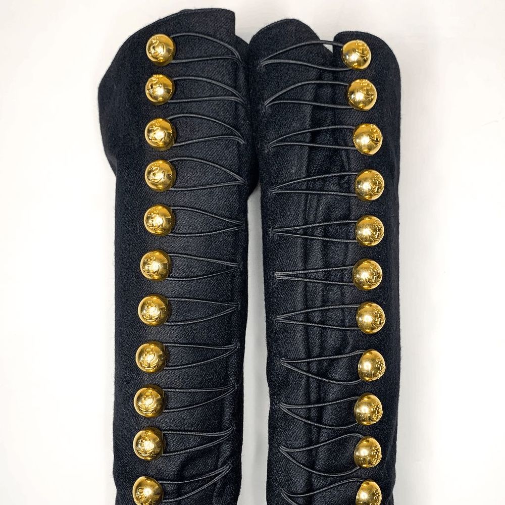 Christian Louboutin Ronfifi Supra 100 Flannel Marine Thigh High Boots EU 37 US 7 - Picture 5 of 12